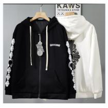 2026年最新作 CHROME HEARTS コピー フルジップパーカー CHROME HEARTS  クロスロゴプリント