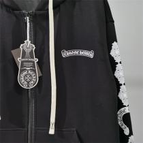 2026年最新作 CHROME HEARTS コピー フルジップパーカー CHROME HEARTS  クロスロゴプリント