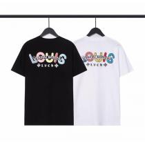 クロムハーツ 偽物 Ｔシャツ CHROME HEARTS＆LOUISVUITTONコラボ ロゴプリント 半袖