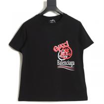 バレンシアガ コピー Tシャツ BALENCIAGA&GUCC1コラボ 落書きブ...