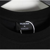 バレンシアガ コピー Tシャツ BALENCIAGA&GUCC1コラボ 落書きブランドロゴ 最高品質