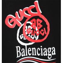 バレンシアガ コピー Tシャツ BALENCIAGA&GUCC1コラボ 落書きブランドロゴ 最高品質