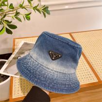 入手困難☆PRADAバケットハットプラダキャップ コピーデニム生地オシャレコーディネート男女OK