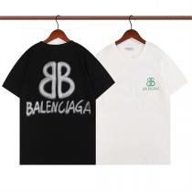 BALENCIAGA コピー Tシャツ 蓄光プリント 半袖 ダブルｂロゴ バレンシアガ 夏に魅力を演出！