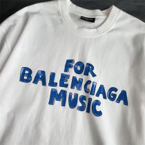2026年春夏の新作 バレンシアガ Tシャツ BALENCIAGA シンプルロゴ 純綿生地 オーバーサイズ