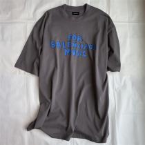 2026年春夏の新作 バレンシアガ Tシャツ BALENCIAGA シンプルロゴ 純綿生地 オーバーサイズ