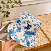 ☆2026年最新作☆ LOUIS VUITTON 偽物 ヴィトン バケットハット「青＆白＆黒」monogramプリント