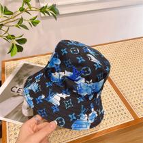 ☆2026年最新作☆ LOUIS VUITTON 偽物 ヴィトン バケットハット「青＆白＆黒」monogramプリント