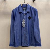 今年春の1位 CHROME HEARTS コピー デニムシャツ レトロ クラインブルー 爽やかな感じ クロムハーツ