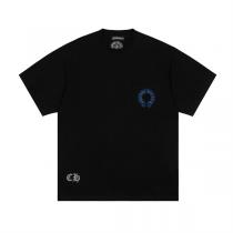 クロムハーツ 偽物 Tシャツ 刺繡 クロスロゴ 半袖 CHROME HEARTS 2色 快適な着心地