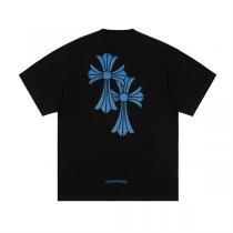 クロムハーツ 偽物 Tシャツ 刺繡 クロスロゴ 半袖 CHROME HEARTS 2色 快適な着心地