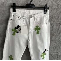 2026年春夏のトレンド クロムハーツ コピー ジーンズ レトロ 珍しい皮革 刺繡 CHROME HEARTS