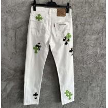 2026年春夏のトレンド クロムハーツ コピー ジーンズ レトロ 珍しい皮革 刺繡 CHROME HEARTS