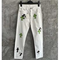 2026年春夏のトレンド クロムハーツ コピー ジーンズ レトロ 珍しい皮革 刺繡 CHROME HEARTS