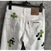 2026年春夏のトレンド クロムハーツ コピー ジーンズ レトロ 珍しい皮革 刺繡 CHROME HEARTS