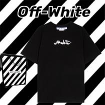 2026春夏Off-White 偽物 Tシャツ オフホワイト 落書きロゴ  純綿のナチュラルな風合い