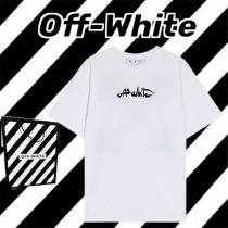 2026春夏Off-White 偽物 Tシャツ オフホワイト 落書きロゴ  純綿のナチュラルな風合い