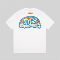  今年の春のトレンド ヴィトン 偽物 Tシャツ LOUIS VUITTON ジャカ一ド 虹 ロゴプリント