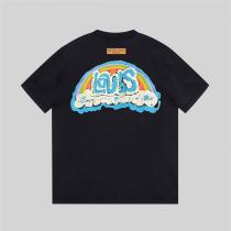  今年の春のトレンド ヴィトン 偽物 Tシャツ LOUIS VUITTON ジャカ一ド 虹 ロゴプリント