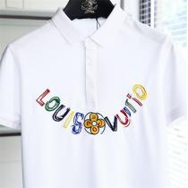 ルイヴィトン コピー ポロシャツ LOUIS VUITTON 100%の純綿 ロゴプリント