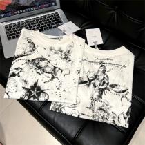 23SS春夏新作 dior スーパー コピー Ｔシャツ ジャングル動物シリーズ 花柄
