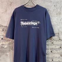 バレンシアガ コピー Ｔシャツ BALENCIAGA 手書き原稿ロゴ 長繊維コットン