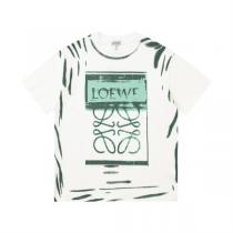 23ss LOEWE スーパー コピー tシャツ 落書きロゴ 純綿生地 ロエベ