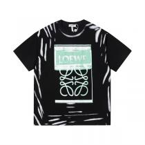 23ss LOEWE スーパー コピー tシャツ 落書きロゴ 純綿生地 ロエベ