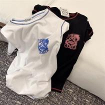 ♥️23ss新作♥️ ロエベ コピー tシャツ LOEWE 万能アイテム 暈し染めのロゴ