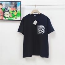 ロエベ スーパー コピー Tシャツ 暈し染めのロゴ 半袖 LOEWE