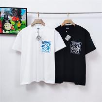 ロエベ スーパー コピー Tシャツ 暈し染めのロゴ 半袖 LOEWE