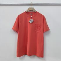 ロエベ コピー Tシャツ 立体エンボスロゴ 赤色 LOEWE 凹凸感のある 