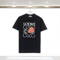 ロエベ コピー Tシャツ 定番ロゴ 花柄プリント100%綿 LOEWE