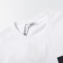 23年春先のアイテム LOEWE コピー Tシャツ 皮革ロゴゴプリント貼り付け ロエベ 