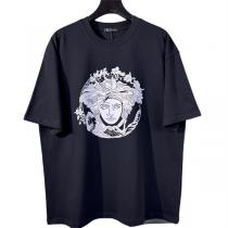 ヴェルサーチ スーパーコピー Tシャツ VERSACE メデューサロゴ 光沢感