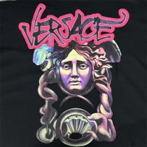 ヴェルサーチ 偽物 Tシャツ VERSACE メデューサ 落書きイラスト