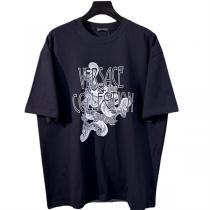 VERSACE 偽物 Tシャツ ヴェルサーチ ペン画模様 快適に着られる