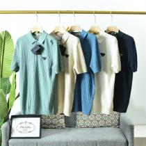 23年最新の作品 プラダ 偽物 ポロシャツ ニット素材 PRADA