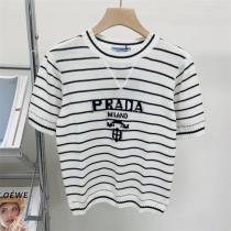 プラダ コピー 半袖セーター 刺繡 PRADA レディース MILANO