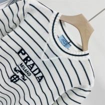 プラダ コピー 半袖セーター 刺繡 PRADA レディース MILANO