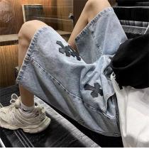 CHROME HEARTS コピー ハーフジーンズ クロムハーツ クロスプリント貼り付け