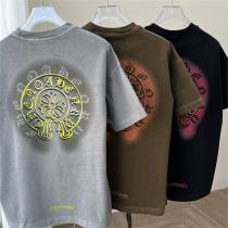  CHROME HEARTS 偽物 Tシャツ クロムハーツ レトロ処理 サンスクリット