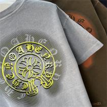  CHROME HEARTS 偽物 Tシャツ クロムハーツ レトロ処理 サンスクリット