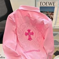 ♡クロムハーツ コピー シャツ CHROME HEARTS 桜色 春らしい雰囲気 女の子♪