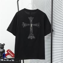 クロムハーツ 偽物 Tシャツ CHROME HEARTS プリント貼り付け クロス