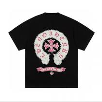 限定新作☆クロムハーツ 偽物 Tシャツ CHROME HEARTS 桜色ロゴ 春らしい雰囲気