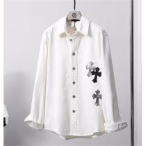 ♪23ss春夏新作♪ CHROME HEARTS 偽物 シャツジャケット クロムハーツ プリント貼り付け  