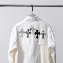 ♪23ss春夏新作♪ CHROME HEARTS 偽物 シャツジャケット クロムハーツ プリント貼り付け  