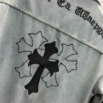 2026年春の新作 クロムハーツ コピー デニムジャケット CHROME HEARTS 刺繡ロゴ 