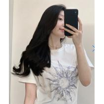 心地よい♪dior ｔシャツスーパーコピー2026トレンドユニセックス無限の夢六芒星プリント半袖